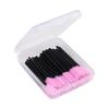100 Pcs Disposable Eyelash Mascara Brushes with Case, Cozylkx Wands Applicator Makeup Brush Makeup Kits, Black & Pink view 1