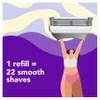 joy Razors for Women, 1 Handle, 4 Razor Blade Refills, Lavender, Lubrastrip to Help Avoid Skin Irritation view 4
