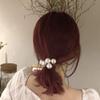 2 Pcs Pearl Hair Tie Ponytail Holders Hair Accessories for Girl Women view 3