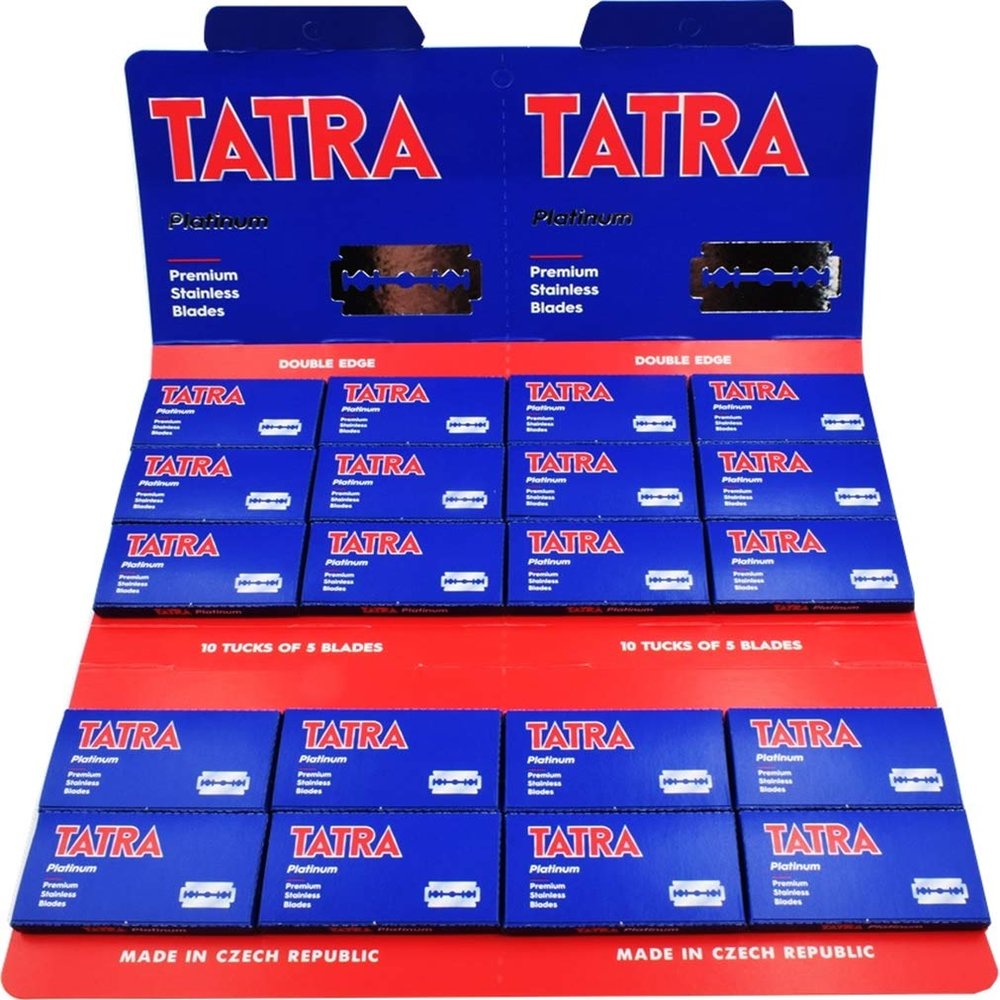 Razor Blades Club - 100 Tatra Platinum Double Edge Razor Blades