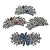 4PCS Retro Vintage Metal French Barrette Rhinestones Flowers Spring Clip Hair Clips Hairpins Clasps Hair Accessories view 1