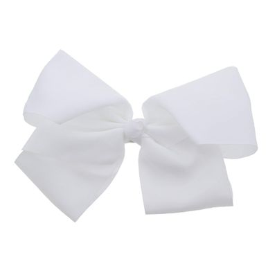 8 Inch Grosgrain Bow for Women and Girls-White