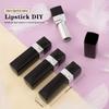 Allwon 10Pcs Black Empty Lipstick Tubes DIY Lip Balm Container (Rectangle Tube) view 2