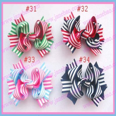 Utini 500pcs 3.5 inches Two Tone Boutique Hair Bows Hair Clips Girl Hair Bows Girl Hair Accessories