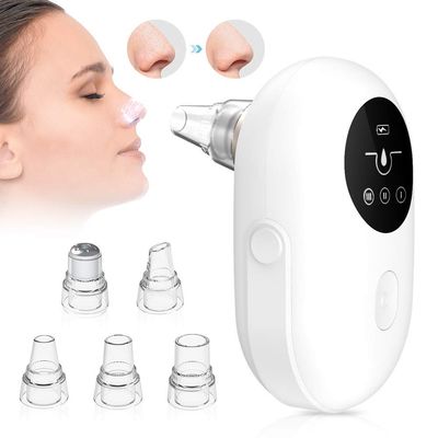 Blackhead Remover Vacuum, Rechargeable Electric Blackhead Remover Blemish Acne Comedone Pimple Cleaner Removal Kit with 3 Suction Modes and 5 Replacement Probes for Men Women(Silver)