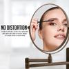 OVENTE 7" Wall Mounted Makeup Mirror with 1X/10X Magnification, Double Sided Magnifying Round Bathroom Vanity Mirror, 360 Swivel Design, Extendable and Folding Arm, Antique Bronze MNLFW70ABZ1X10X view 4