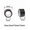 1000Pcs Premium Silicone Micro Link Rings 5mm Lined Beads for I Tip Hair Extensions (1000Pcs, Black) view 3
