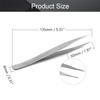 Utoolmart ST-12 Stainless Steel Micro-magnetic Pointed Tip Tweezer Silver Tone with Card Bag 1 pcs view 2