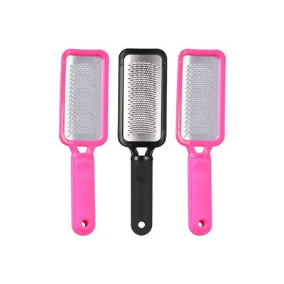 3pcs Double Sided Foot Grinding Tool Professional Stainless Steel Pedicure File Rosy Foot File Pink Sandpaper Boards for Smooth Use
