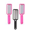 3pcs Double Sided Foot Grinding Tool Professional Stainless Steel Pedicure File Rosy Foot File Pink Sandpaper Boards for Smooth Use view 2