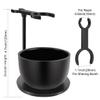 Amazing Men's Wet Shaving Kit - Mysterious Black Shaving & Grooming Sets - Deluxe Heavyweight Shaving Brush Razor Stand with Stainless Steel Soap Bowl and Friendly Brush view 4