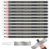 12 Piece Black Colour Waterproof Eyebrows Pencil Tattoo Makeup And Microblading Supplies Kit-Permanent Eye Brow Liners In Waterproof Eyebrow Pencils Peel - Brow Pencil Set For Marking(12 Pcs) view 1