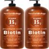 New York Biology Biotin Shampoo and Conditioner Set for Hair Growth and Thinning Hair - Thickening Formula for Hair Loss Treatment - For Men & Women - Anti Dandruff - 16.9 Fl Oz view 1