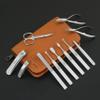 Cosmo Edge 11 in 1 Professional Stainless Steel Manicure Set Pedicure Set Professional Grooming Kit with Leather Travel Case and Gift Box view 3