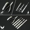 Cosmo Edge 11 in 1 Professional Stainless Steel Manicure Set Pedicure Set Professional Grooming Kit with Leather Travel Case and Gift Box view 4