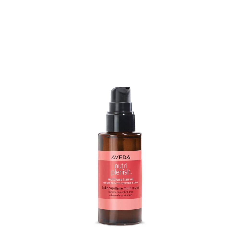 Aveda Nutriplenish Multi-Use Hair Oil | Pre-Shampoo Treatment, Styling, Overnight Oil, Leave-In Treatment | Hydrating Hair Oil | 100% Naturally Derived*, 1 Fl Oz