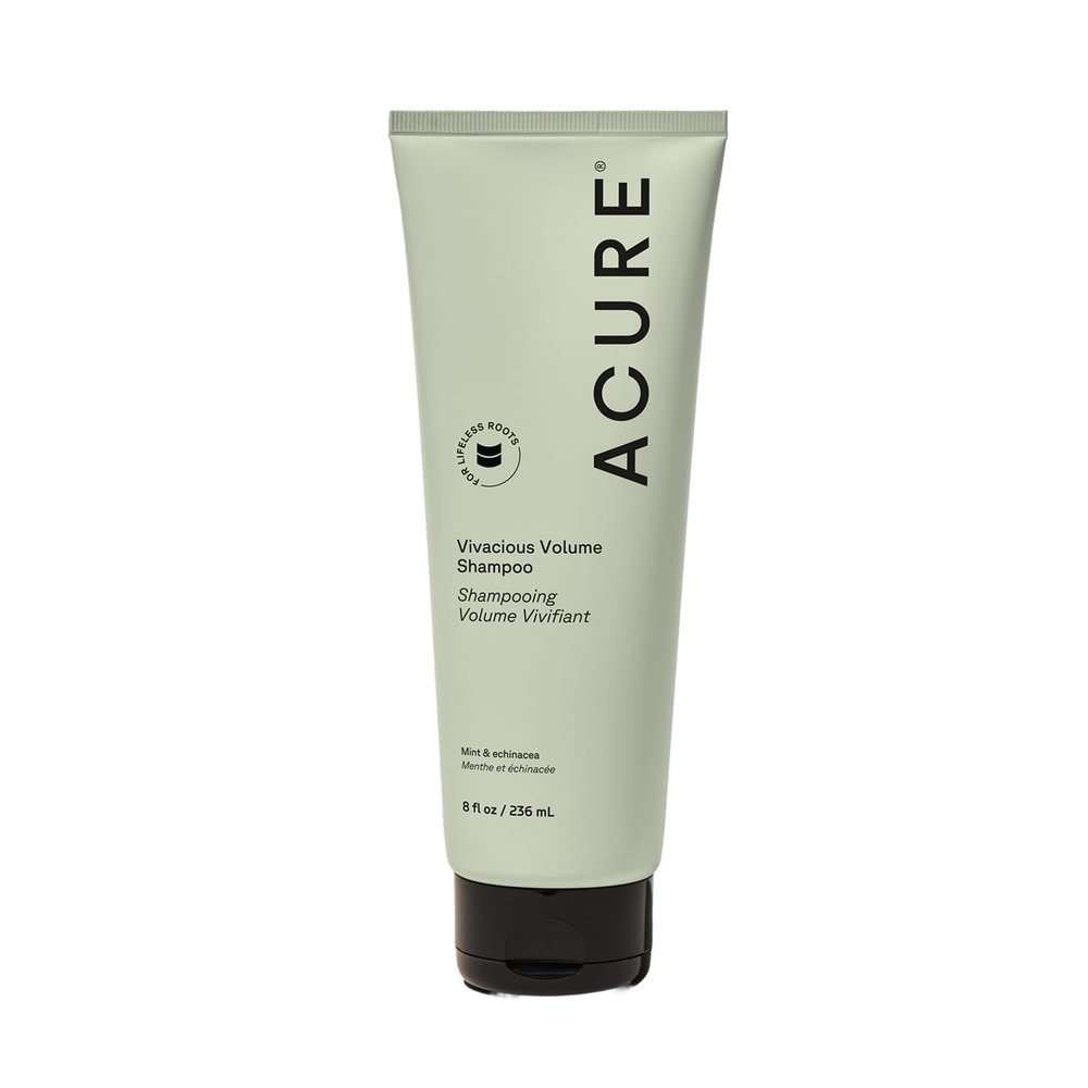 Acure Vivacious Volume Shampoo - Volumizing Shampoo for Fine Thin Hair, Add Body and Thicken Thinning Hair for Women & Men, Scalp Treatment with Mint, Sulfate & Paraben Free, Vegan - 8 fl oz