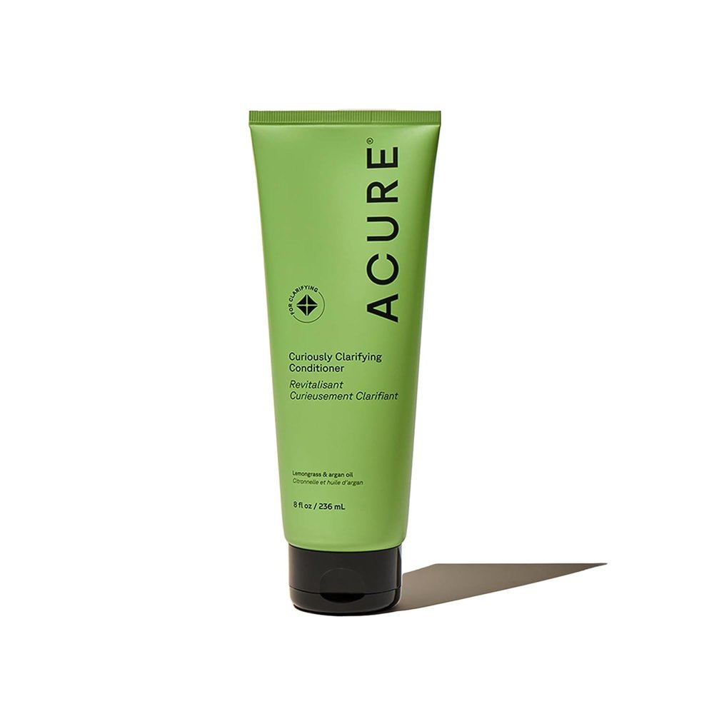 Acure Curiously Clarifying Conditioner - Hair Conditioner for Women & Men with Oily Hair & Residue, Lightweight Hair Care for Curly, Straight, Thick & Thin Locks, Sulfate Free, Vegan - 8 fl oz