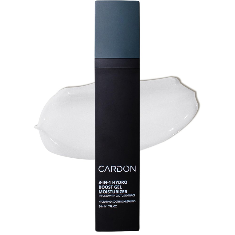 Cardon | Anti-Aging Face Moisturizer for Men | Korean Skincare Facial Lotion | Hydro Boost Gel | Healing Cactus Extract, Reduce Wrinkles, Repair Acne Scars | Ultra Light Face Cream (1 CT)