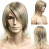 Kaneles Mens Blonde Wig Straight Side Part Natural Hair Replacement Synthetic Costume Halloween Hair Wigs view 1
