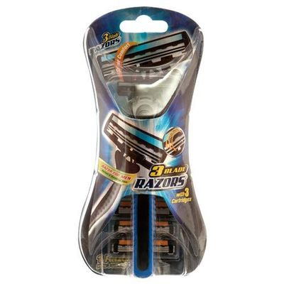 RAZOR 3 BLADES WITH 1+3 CARTRIDGE FOR MAN WITH LUBRICATING STRIP