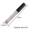 4 Pieces 5ml Clear Empty Eyeliner Tubes with Black Lid Refillable Eyelash Growth Liquid Bottle Plastic Eyeliner Vials Tube with Brush Eyelash Growth Oil Mascara Tube Come with 2 Mini Palstic Funnels view 3