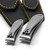 GERMANIKURE Professional Nail Clipper Set - Fingernail Clipper & Toenail Clipper with Leather Cases - Ethically Made in Solingen Germany - FINOX Surgical Stainless Steel Manicure and Pedicure Tools view 1