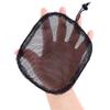 5 Pcs Hair Net for Making Afro Puff Drawstring Ponytail And Afro Hair Bun - Black Glueless Ponytail Wig Net with 10 Pcs Wig Combs - Adjustable Strap Afro Hair Bun Weaving Net For Women (S/Square) view 1