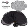 5 Pcs Hair Net for Making Afro Puff Drawstring Ponytail And Afro Hair Bun - Black Glueless Ponytail Wig Net with 10 Pcs Wig Combs - Adjustable Strap Afro Hair Bun Weaving Net For Women (S/Square) view 3