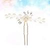 3pcs Wedding Pearl Hairpin Bridal Crystal Hairpin Bridal Pearl Wedding Crystal Side Comb Rhinestone Comb Bride Strands view 2