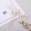 3pcs Wedding Pearl Hairpin Bridal Crystal Hairpin Bridal Pearl Wedding Crystal Side Comb Rhinestone Comb Bride Strands view 3