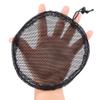 5 Pcs Hair Net for Making Afro Puff Drawstring Ponytail And Afro Hair Bun - Black Glueless Ponytail Wig Net with 10 Pcs Wig Combs - Adjustable Strap Afro Hair Bun Weaving Net For Women (L/Round) view 1