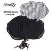 5 Pcs Hair Net for Making Afro Puff Drawstring Ponytail And Afro Hair Bun - Black Glueless Ponytail Wig Net with 10 Pcs Wig Combs - Adjustable Strap Afro Hair Bun Weaving Net For Women (L/Round) view 3