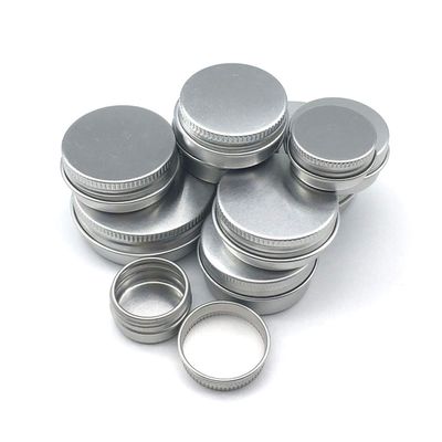 Queenbox 5Pcs 20g Aluminum Tin Jars Empty Container Refillable Cosmetic Bottle Ointment Cream Sample Packaging Containers Screw Cap