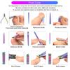 Rainbow Manicure Kits 18 Pcs Nail Clippers for Women Gift SFYDOM Women's Rainbow Leather Manicure Set (18-RainbowManicure Kits) view 3