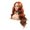 Kalisa Lace Front Wigs Orange Mix Brown 2 Colors Loose Curly Hairstyle 24 Inch Pre Plucked Fashion Synthetic Wigs for Black Women High Density 150 view 3