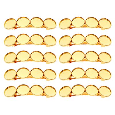 Milisten 10pcs Hair Accessory Clips Spring Clips for Hair Creative Crafting for Headdress and Custom Styles Golden Finish