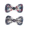 2 Pcs Retro Rhinestones Crystal Spring Clip Hair Barrette Hairpin Hair Clips Wedding Bridal Hair Accessories for Women (B#) view 1
