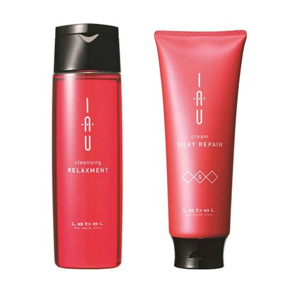Lebel IAU Cleansing Relaxment Hair Shampoo 200ml & Lebel IAU Silky Repair Hair Treatment 200ml Set
