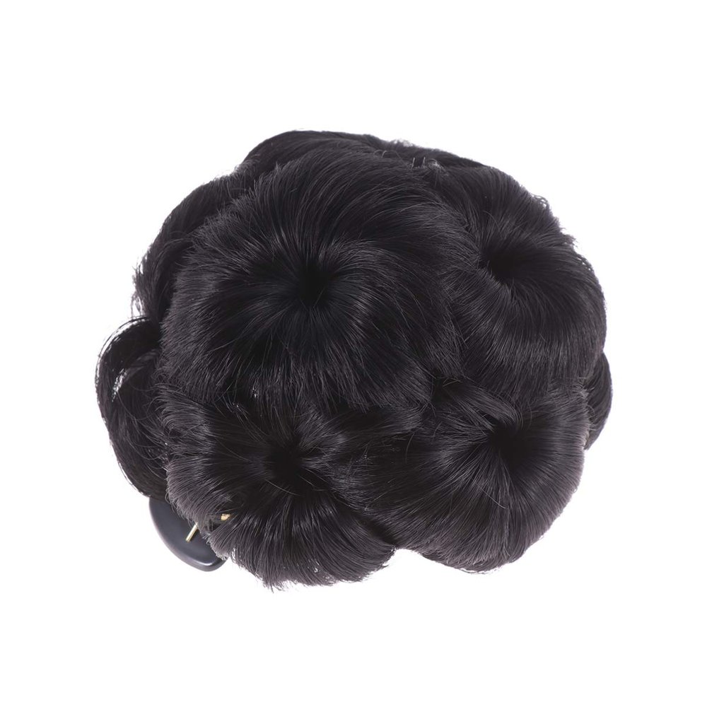 1pc Real Hair Wigs Hair Donut Updo Ponytail Hair Bun Chignon Synthetic Wavy Bun Hair Barrettes for Women Hair Bun Extensions Barrettes for Girls Hair Bun Clip Comb Matte Bride