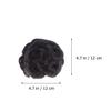 1pc Real Hair Wigs Hair Donut Updo Ponytail Hair Bun Chignon Synthetic Wavy Bun Hair Barrettes for Women Hair Bun Extensions Barrettes for Girls Hair Bun Clip Comb Matte Bride view 2
