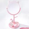 Louphee Desk Mirror in Cute Cat Ears Shape-Kawaii &Vanity Mirror for You in Bathroom or Bedroom- Pink view 2
