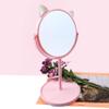 Louphee Desk Mirror in Cute Cat Ears Shape-Kawaii &Vanity Mirror for You in Bathroom or Bedroom- Pink view 4