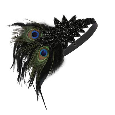 1920s Flapper Headband Roaring 20s Womens Vintage Headpiece Hairband Costume Accessories