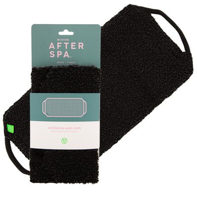 AfterSpa Exfoliating Wash Cloth, Black, 1 Wash Cloth