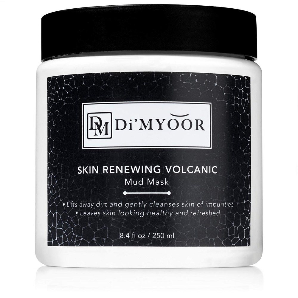 2 - PACK Skin Renewing Volcanic Mud Mask by Di'Myoor - Dirt Skin and Blackhead Remover - Skin Renewal Moisturizer, Revitalizing and Anti Aging Facial Cleanser