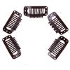 ZHONGJIUYUAN 100Pcs Clips 9-Teeth Snap-Comb Wig Clips with Rubber for Hair Extension Wigs Weft Hairpiece DIY Clips (4 Color Mixed) view 2