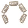 ZHONGJIUYUAN 100Pcs Clips 9-Teeth Snap-Comb Wig Clips with Rubber for Hair Extension Wigs Weft Hairpiece DIY Clips (4 Color Mixed) view 3
