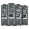DOVE MEN + CARE Elements Body Wash Charcoal + Clay 4 Count For Men's Skin Care Effectively Washes Away Bacteria While Nourishing Your Skin, 18 oz view 1