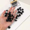 100PCS Mini Hair Clips, Black Plastic Stylish Jaw Clips Non Slip Hair Clip Clamps Small Hair Crown Claws Pins Clamps for Girls and Women view 3